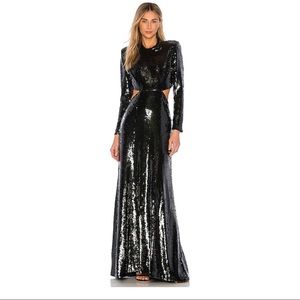 A.L.C. Gabriela Sequin Cut-Out Gown